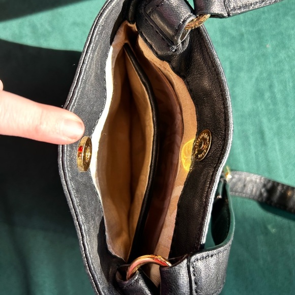 Michael Kors Black Leather Crossbody Bag with gold studs - Picture 5 of 16